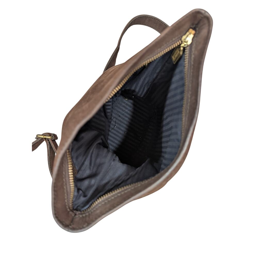 COACH COLLECTOR! ESPRESSO BROWN GENUINE PEBBLED NUBUCK LEATHER BUCKET BAG PURSE! - Picture 11 of 14
